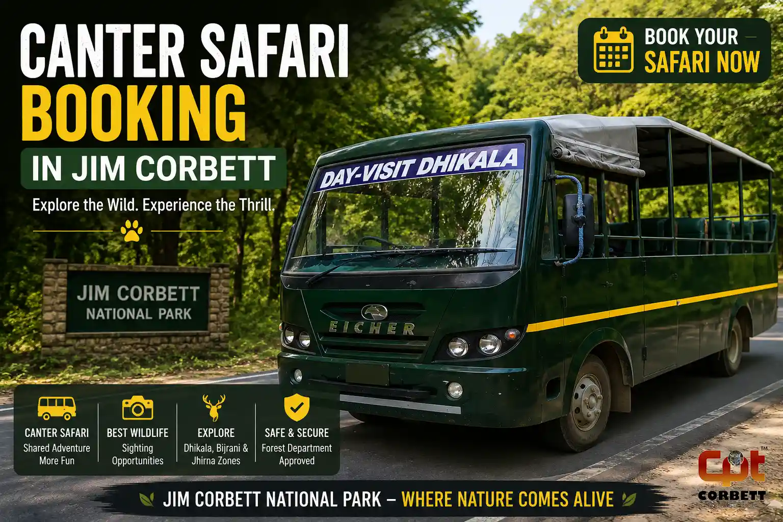 Canter Safari Booking in Jim Corbett