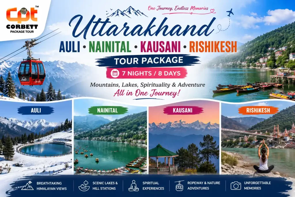 Auli Nainital Kausani Rishikesh Tour Package