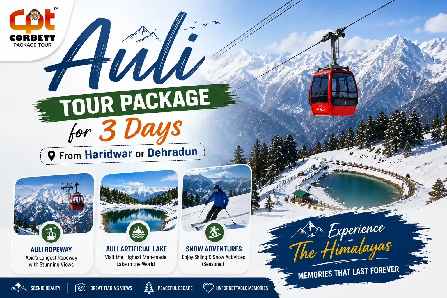 Auli Tour Package for 3 Days