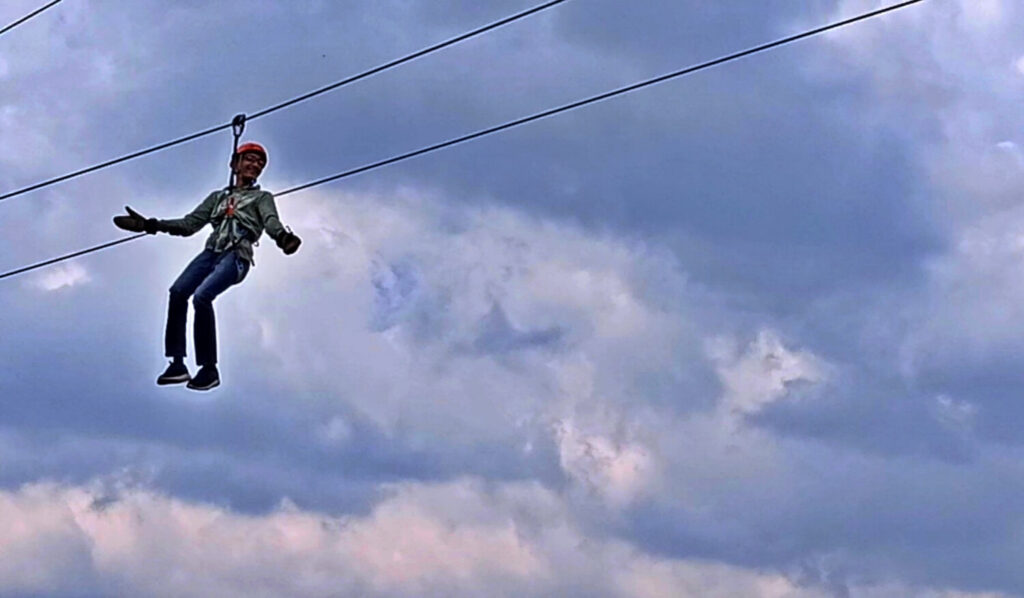 Zip lining