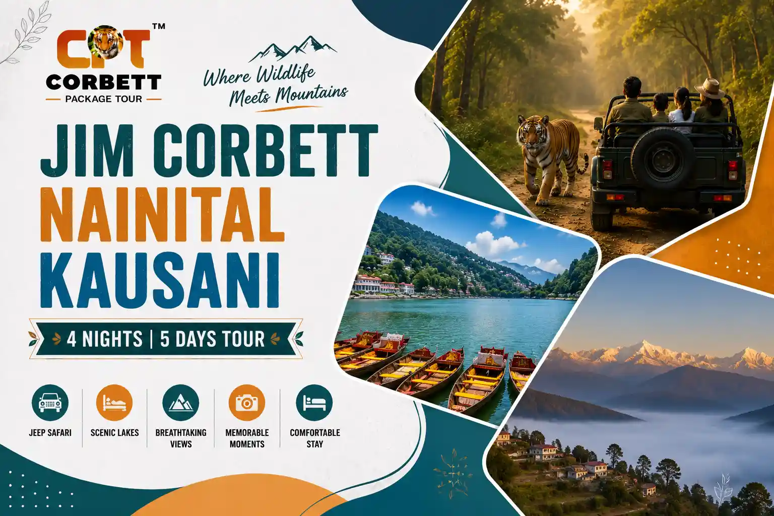 Jim Corbett Nainital Kausani Tour Package