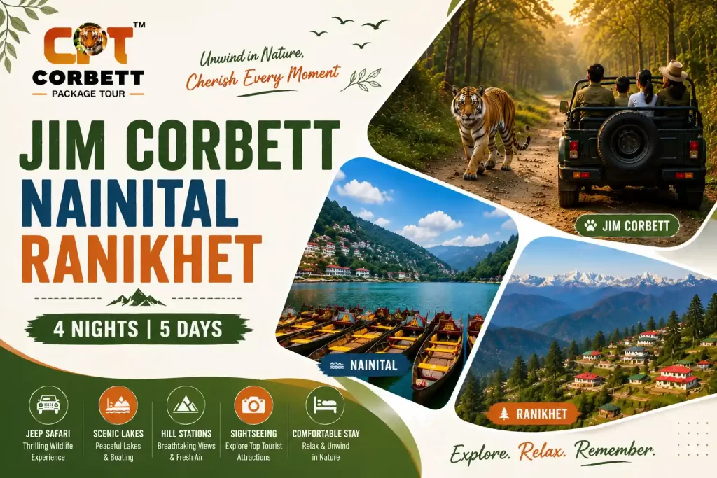 Jim Corbett Nainital Ranikhet Tour Package