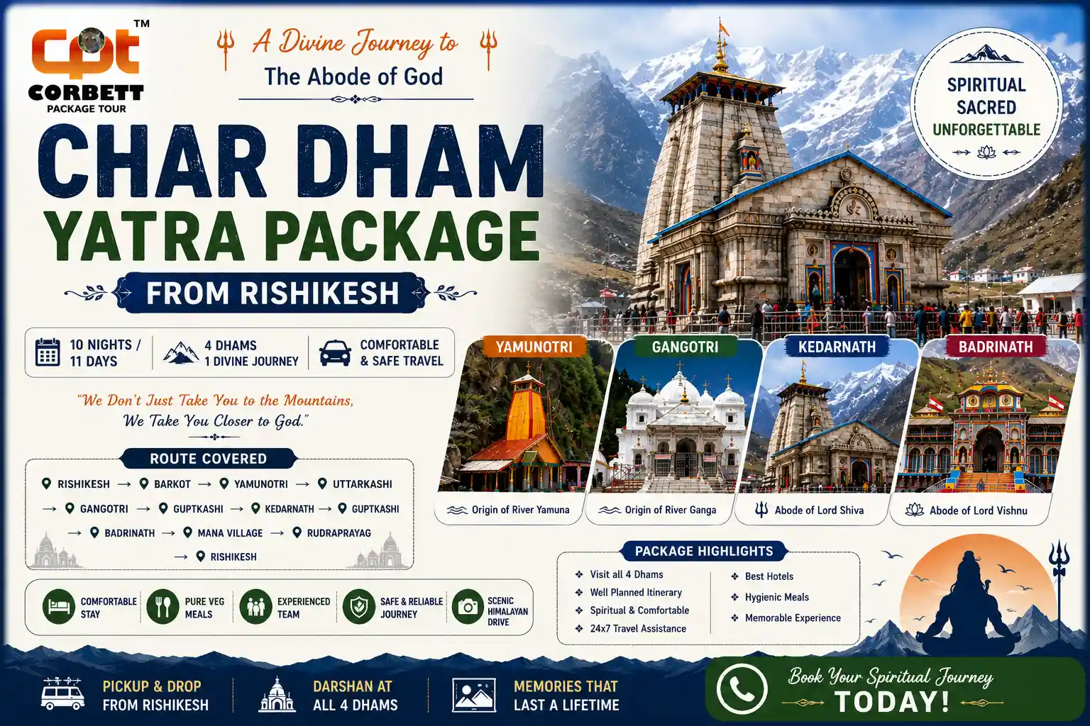 Char Dham Yatra Package from Rishikesh
