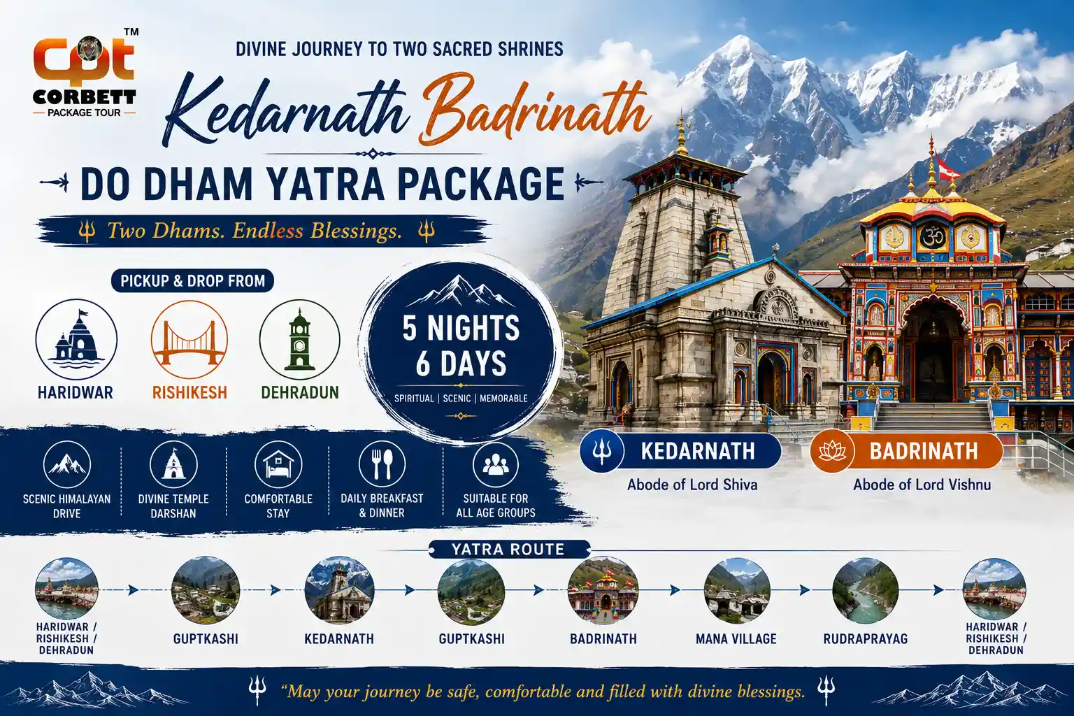 Kedarnath Badrinath Do Dham Yatra Package